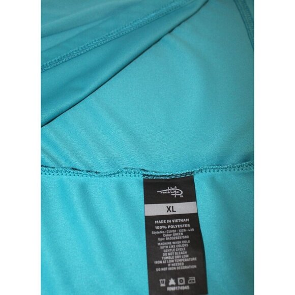 Reel‎ Life Fishing Rash Guard Swim Shirt Mens XL Teal Graphic Long Sleeve Travel - Picture 6 of 8